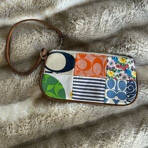 Vintage Coach Patchwork Wristlet